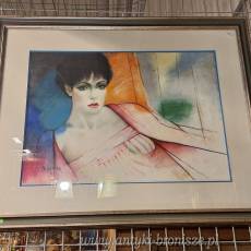 Obraz Pastel "Portret dziewczyny z niebieskimi oczami" - Artysta MACKOWIAK - poz. 5835