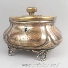 Cukiernica skrzynkowa owalna Warszawski plater Norblin & Co ok 1905r