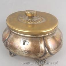Cukiernica skrzynkowa owalna Warszawski plater Norblin & Co ok 1905r