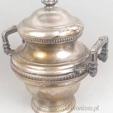 Cukiernica platerowana sygnowana, wys.19cm