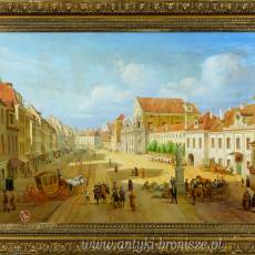 ONP-Malarz nieokreślony (XIX w.) "Widok Warszawy-Krakowskie Przedmiescie" wg: Bernardo BELLOTTO zwany Canaletto (1721-1780) - poz.6665