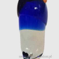 Pingwin przycisk szkło artystyczne lata 80te  wys. 16.5 cm.