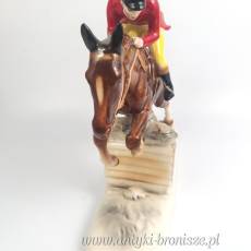 Jeździec na koniu, dżokej Hertwig Kathutte Niemcy połowa XXw