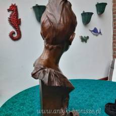 6828 - Figura z brazu z brazowa patyna : NELSON za VAN DEN KERCKHOVEN Antoine (1849 - c.1910) "Buntowniczka" - poz. 6828