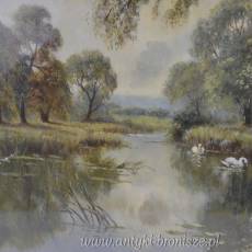 Pejzaż rzeczny “Thames Backwater Clieveden”  Sidney Yates Johnson Anglia XIX/XXw