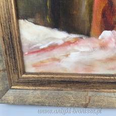 Olej na płótnie “Siedząca” malarz nieokreślony (XX w.) 72/62cm