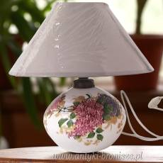 Lampa lampka szkło opalinowe, ręcznie malowane Francja lata 50te