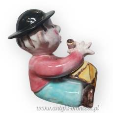 Figurka ceramiczna Chłopiec z bębnem unikat Walter Bosse Austria lata 20te