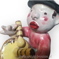 Figurka ceramiczna Chłopiec z bębnem unikat Walter Bosse Austria lata 20te