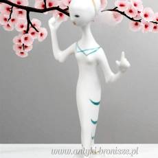 Japonka sygnowana Hollohaza Kwiat Kwitnącej Wiśni Węgry lata 60te