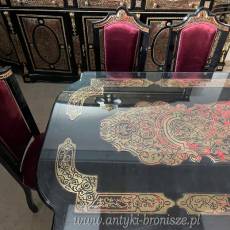SALON BOULLE - DUŻY ZESTAW stół INTRARSJE