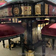 SALON BOULLE - DUŻY ZESTAW stół INTRARSJE