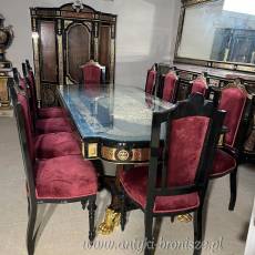 SALON BOULLE - DUŻY ZESTAW stół INTRARSJE