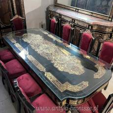 SALON BOULLE - DUŻY ZESTAW stół INTRARSJE