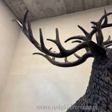 JELEŃ STOJACY WIELKA FIGURA Z BRĄZU GIGANT 260