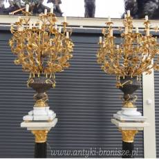 PAŁACOWE LAMPY na postumentach DUŻE brąz 270 cm