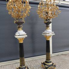 PAŁACOWE LAMPY na postumentach DUŻE brąz 270 cm