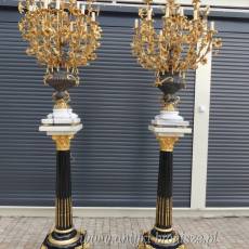 PAŁACOWE LAMPY na postumentach DUŻE brąz 270 cm
