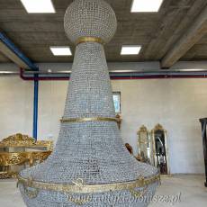 LAMPA ŻYRANDOL - KRYSZTAŁ- gruszka 350 cm duża fi 190 MEGA DUŻY