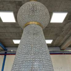 LAMPA ŻYRANDOL - KRYSZTAŁ- gruszka 350 cm duża fi 190 MEGA DUŻY