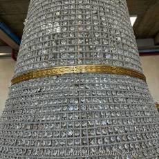 LAMPA ŻYRANDOL - KRYSZTAŁ- gruszka 350 cm duża fi 190 MEGA DUŻY