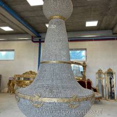 LAMPA ŻYRANDOL - KRYSZTAŁ- gruszka 350 cm duża fi 190 MEGA DUŻY