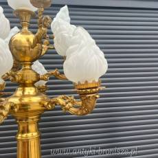 PAŁACOWE LAMPY MARMUR + BRĄZ 210 cm bordo