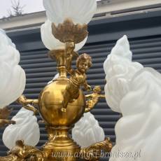 PAŁACOWE LAMPY MARMUR + BRĄZ 210 cm bordo
