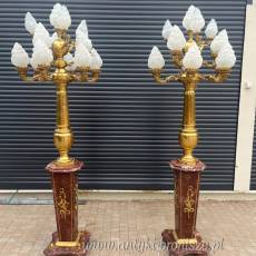 PAŁACOWE LAMPY MARMUR + BRĄZ 210 cm bordo