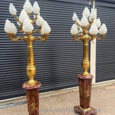 PAŁACOWE LAMPY MARMUR + BRĄZ 210 cm bordo
