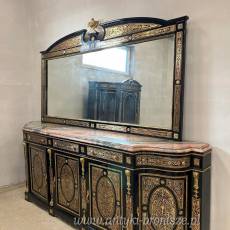 GIGA konsola lustrem - stylowa francuska-BOULLE