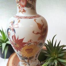 Porcelanowa lampa stołowa kwiaty Limoges Francja lata 70te