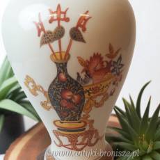 Porcelanowa lampa stołowa kwiaty Limoges Francja lata 70te