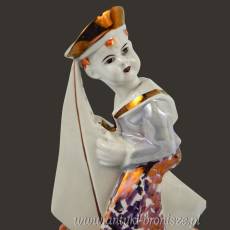 Żeglarz marynarz pochłaniacz dymu Steatyt Katowice lata50/60te