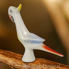 Papuga kakadu art deco Hollohaza Węgry lata 60-te dekoracja a'la picasso