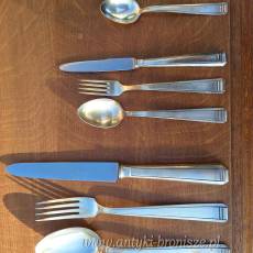 Sztucce platerowe "Art Déco", komplet dla 8 osob, sygnowane"ELLDEE 100 Germany" - poz. 6989