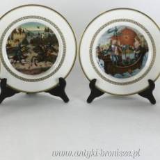 Royal Worcester “The King Arthur plates”. seria 6 talerzy z porcelany ze scenami z historii Krola Artura - poz. 5879