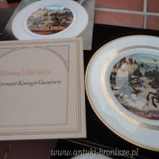 Royal Worcester “The King Arthur plates”. seria 6 talerzy z porcelany ze scenami z historii Krola Artura - poz. 5879