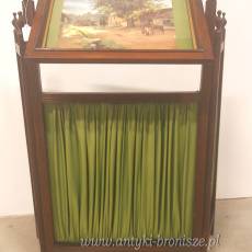 Drewniany składany parawan kominkowy Anglia lata 20/30te wys.71/85cm