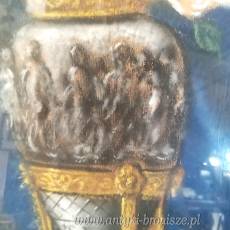 Pastel w złotej ramie róże w wazonie podpisany Z? Stankiewicz 55/75cm