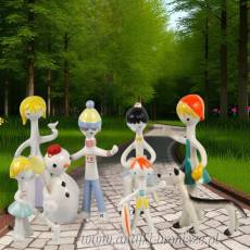 New Look Czerwony Kapturek lalki Osz Szabó Antónia Hollohaza węgierska porcelana lata 60te