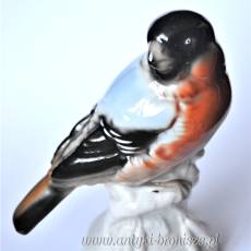 Ptak gil VEB Unterweißbacher Werkstätten für Porzellankunst  Volkstedt Turyngia l wys.13cm