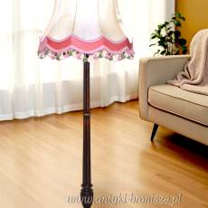 Lampa podłogowa drewniana mahoń Anglia lata 20te  188cm