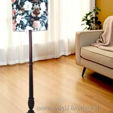 Lampa podłogowa drewniana mahoń Anglia lata 20te  188cm