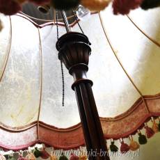 Lampa podłogowa drewniana mahoń Anglia lata 20te  188cm