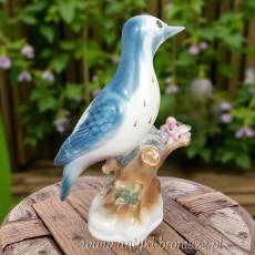 Dzięcioł niebieski Zsolnay Ferenc Őry Węgry lata 60te 17,5cm