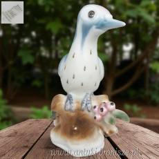 Dzięcioł niebieski Zsolnay Ferenc Őry Węgry lata 60te 17,5cm