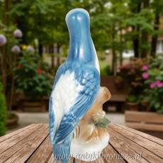 Dzięcioł niebieski Zsolnay Ferenc Őry Węgry lata 60te 17,5cm