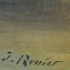 Anemony w dzbanie olej na płótnie J. Renier  Belgia  55/70cm