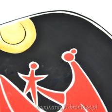 Patera art deco Zsolnay Török János węgierska porcelana lata 60te 29cm